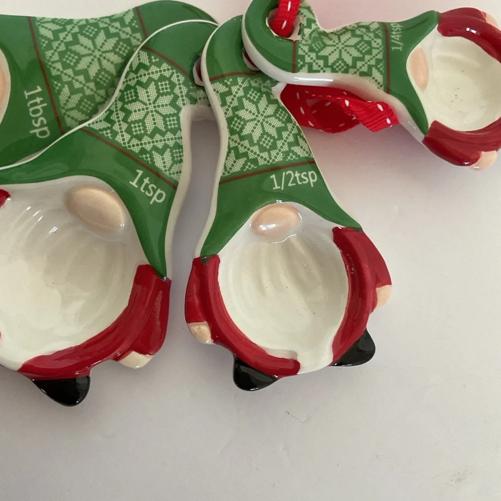 Christmas Gnomes ceramic Measuring spoons